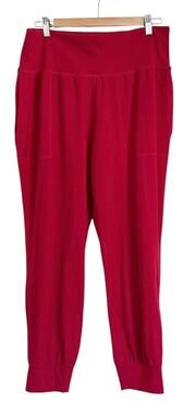Athleta Salutation Joggers XL Red High Rise Stretch Athleisure Lounge Pants